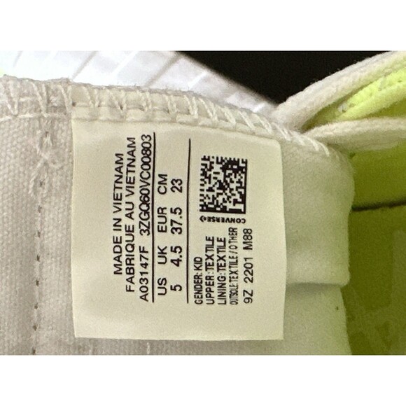 Converse Chuck 70 HI UNT1TL3D in Neon Yellow - Women’s US 5 Sneakers High - Picture 11 of 11